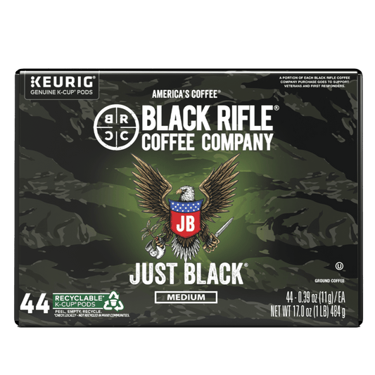 Black Rifle Coffee Company Just Black K Cups Pods, Medium Roast, 44 Ct