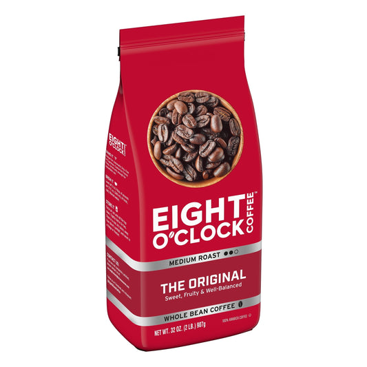 Eight O'Clock Coffee Medium Roast Whole Bean The Original Coffee 32 oz