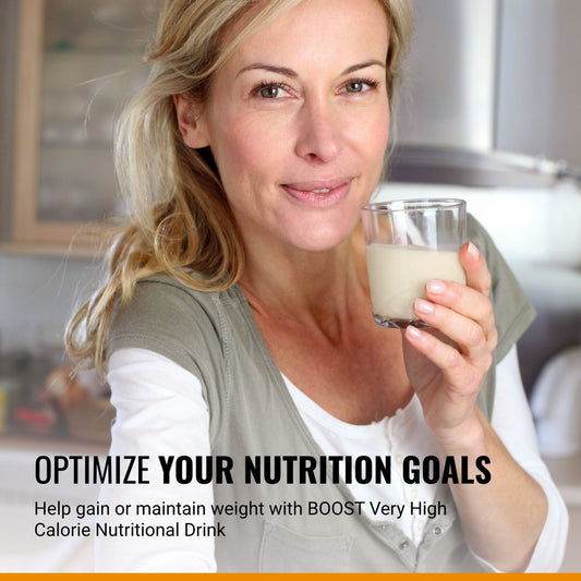 BOOST Very High Calorie Nutritional Protein Drink, Very Vanilla, 8 fl oz, Pack of 24