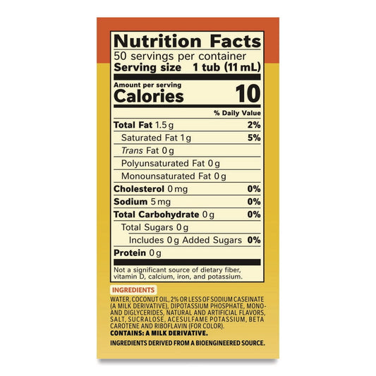 0.38 oz Mini Cups Liquid Coffee Creamer - Zero Sugar Hazelnut (200/Carton)