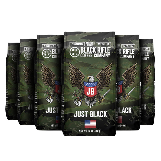 (6 pack) Black Rifle Coffee Company Just Black Keurig K-Cup Pods, Medium Roast, 12 Ct