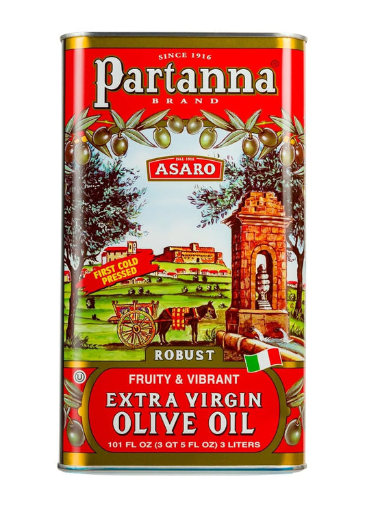 Partanna Robust Extra Virgin Olive Oil, 101 fl oz (3 L) Tin