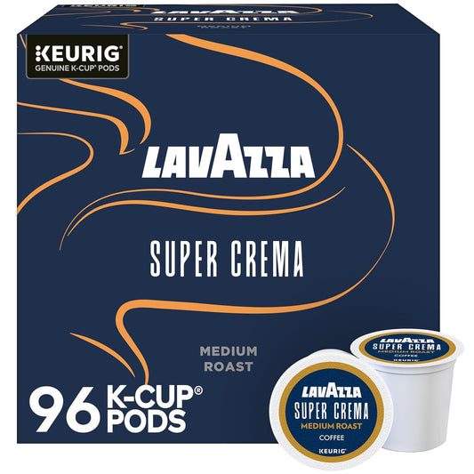 Lavazza Super Crema, Single Serve Keurig® K-Cup® Pods, Medium Espresso Roast Coffee, 1 Box, 96 Count