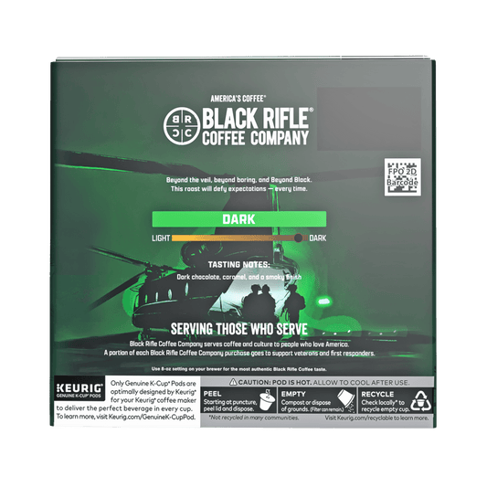 Black Rifle Coffee Company Beyond Black K Cups Pods, Dark Roast, 44 Ct
