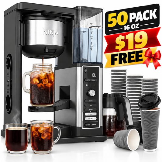 Ninja Hot & Iced XL Coffee Maker with Rapid Cold Brew, Black, CM371
