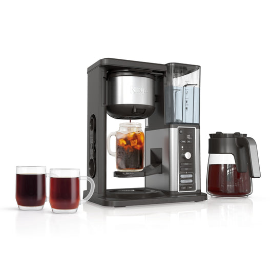 Ninja Hot & Iced XL Coffee Maker with Rapid Cold Brew, 4 Brew Styles, Single-Serve Coffee Brewer, Removable Reservoir, CM371 Black