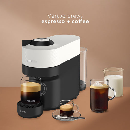 Nespresso Vertuo Pop Coffee and Espresso Maker by Breville, Coconut White