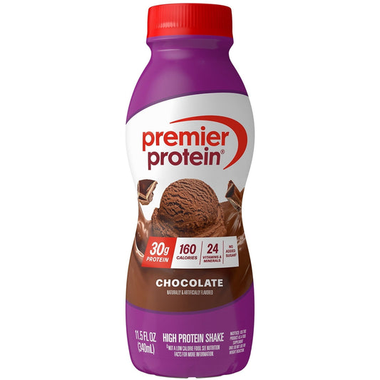 (4 pack) Premier Protein Shake, Chocolate, 30g Protein, 11.5 Fl Oz, 6 Ct