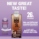 Muscle Milk 26g High Protein Shake, Chocolate, Ultra- Filtered Milk 11 fl oz, 12 pack