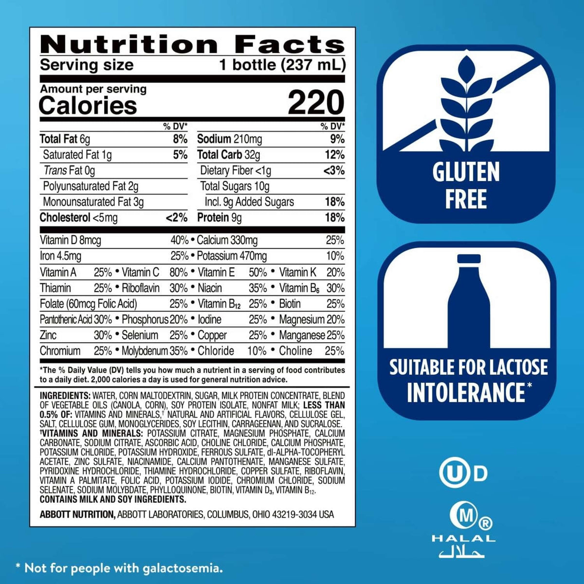 (2 pack) Ensure Original Nutrition Shake, 9g Protein, Vanilla, 8 fl oz - 16 Pack