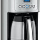 12-Cup Programmable Coffee Maker with Thermal Carafe, 1-4 Cup Setting, Brew Strength Control and Brew Pause, Stainless Steel, Silver