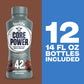 Core Power High Protein Shake, Chocolate, 42g Bottle, 14oz, 12 Pack