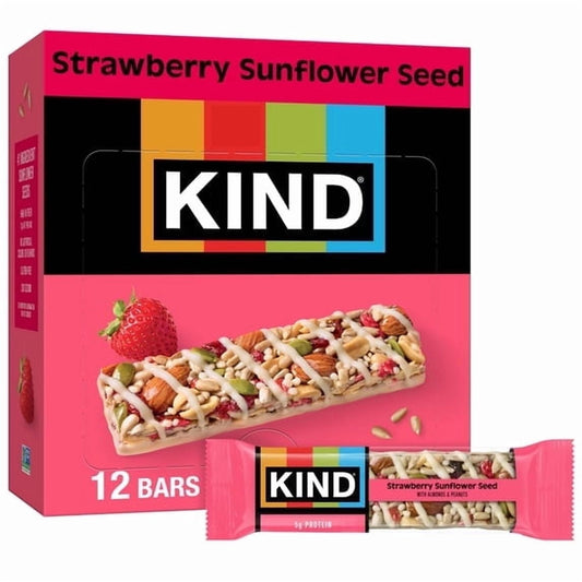 2 Pack - KIND Seeds Fruit & Nuts Snack Bar, Strawberry Sunflower Seed 12 Snack Bars, 1 Box
