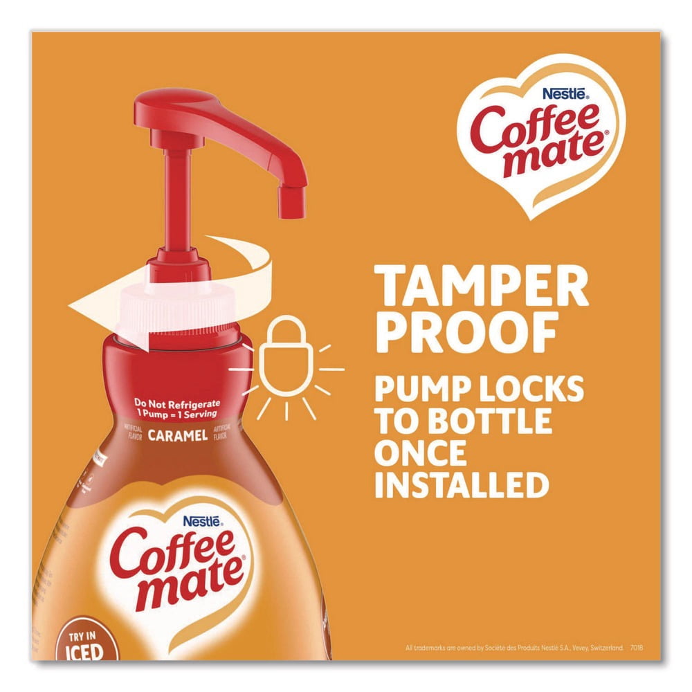 50.7 oz. Liquid Creamer Pump Bottle - Caramel (2/Carton)