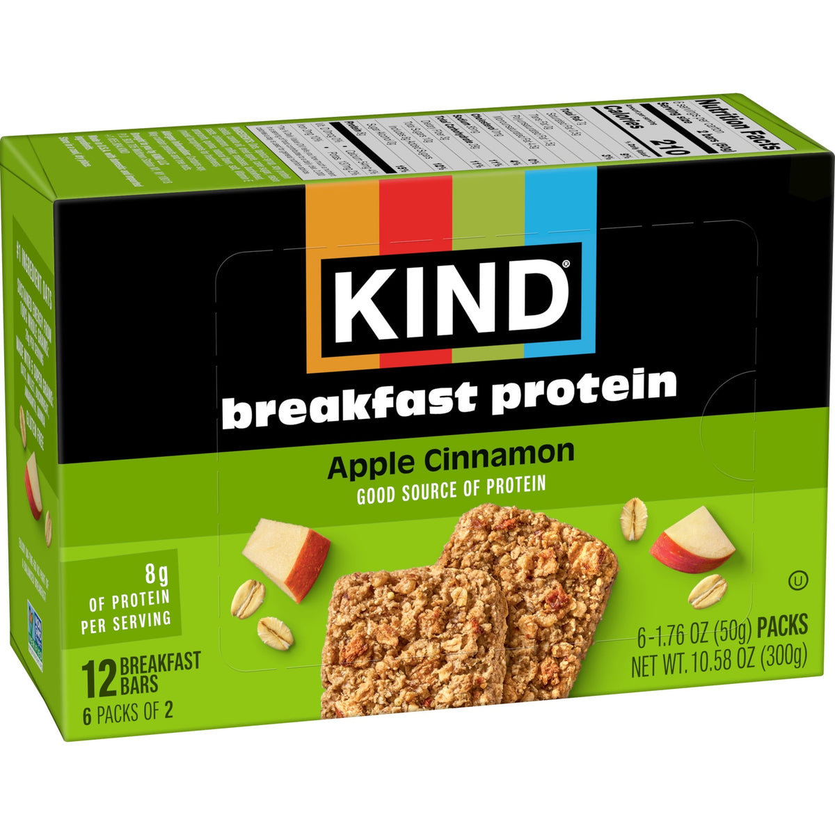 (5 pack) KIND Breakfast Protein Bars, Apple Cinnamon, Gluten Free, 8g Protein, 1.76 oz, 30 Packs