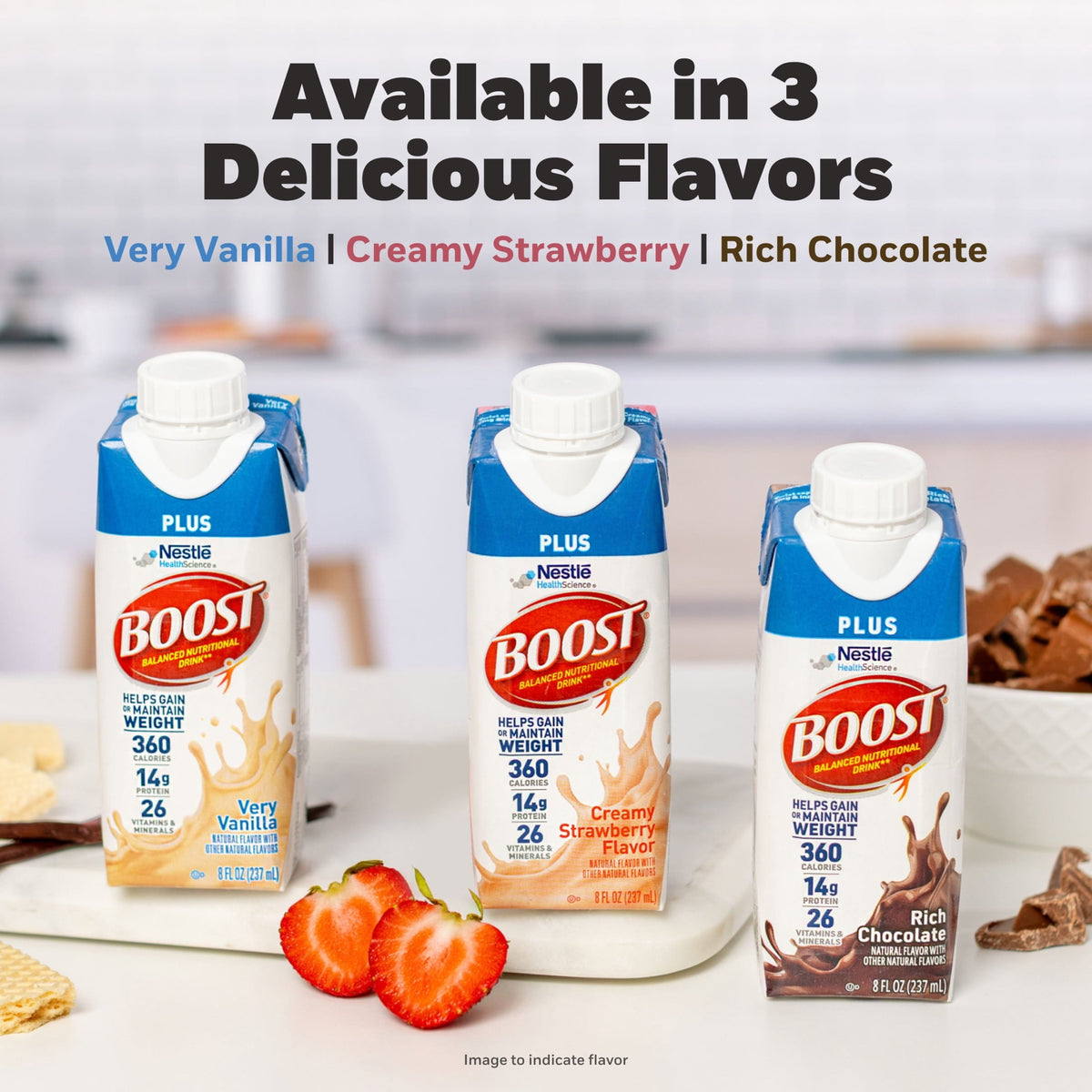 (2 pack) BOOST Plus Nutritional Drink Protein Shakes, Rich Chocolate, 8 fl oz, 12 Pack