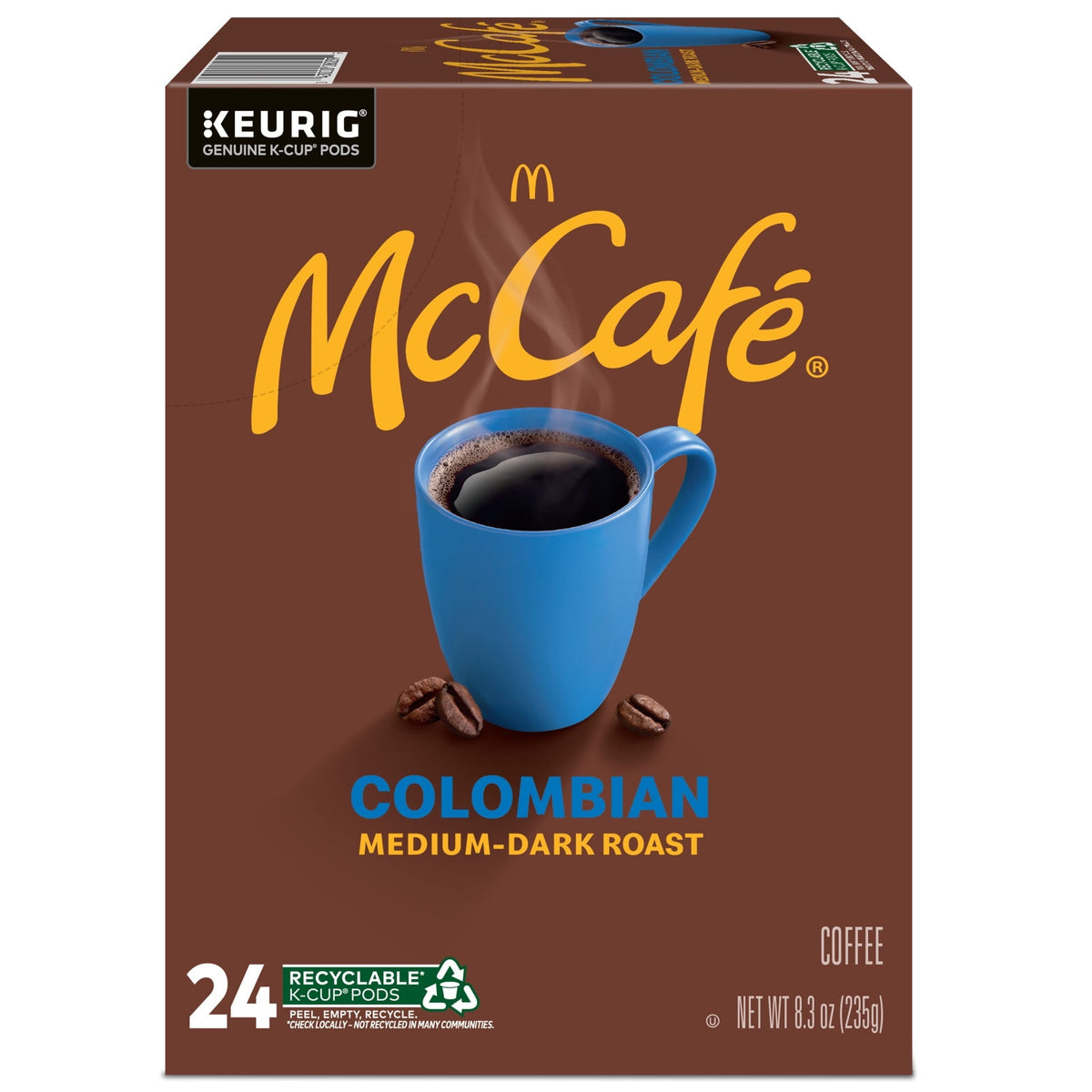 McCafe, Colombian Medium-Dark Roast K-Cup Coffee Pods, 24 Count
