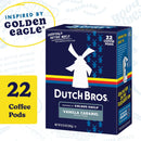 (4 pack) Dutch Bros Vanilla Caramel Flavored Coffee Inspired by Golden Eagle®, 22 Count, Medium Roast, Single Serve Coffee Pods for Keurig K-Cup Brewers