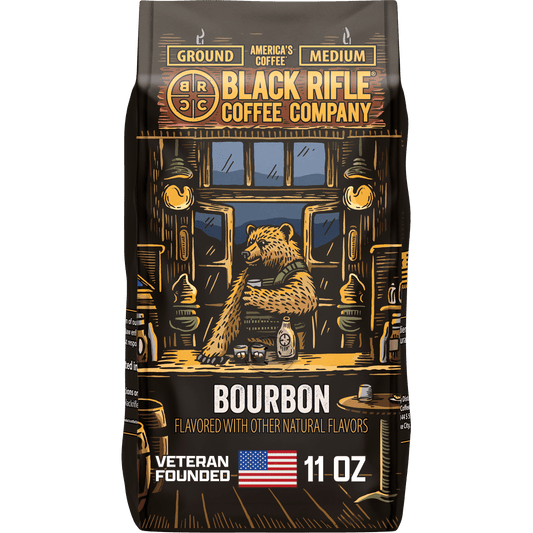 (6 pack) Black Rifle Coffee Bourbon, Medium Roast, Ground Coffee, 11oz
