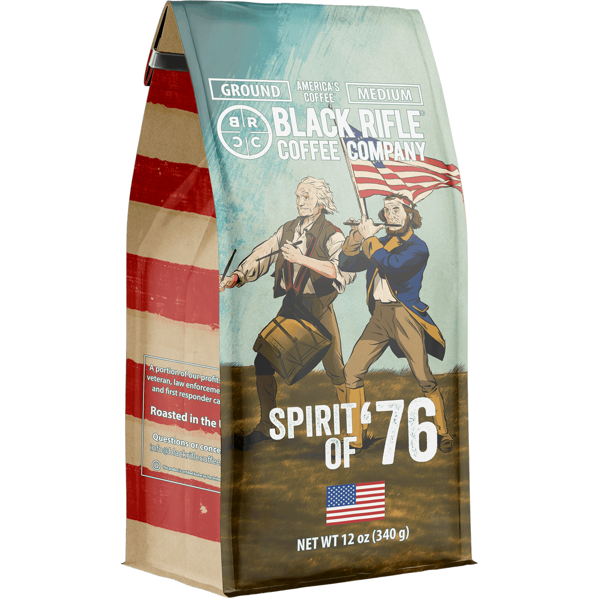 (6 pack) Black Rifle Coffee Spirit of '76, Medium Roast, Ground Coffee, 12 oz