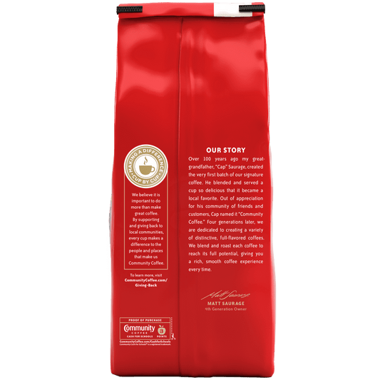 Community Coffee Breakfast Blend Medium Roast Ground 32 oz Gable Top