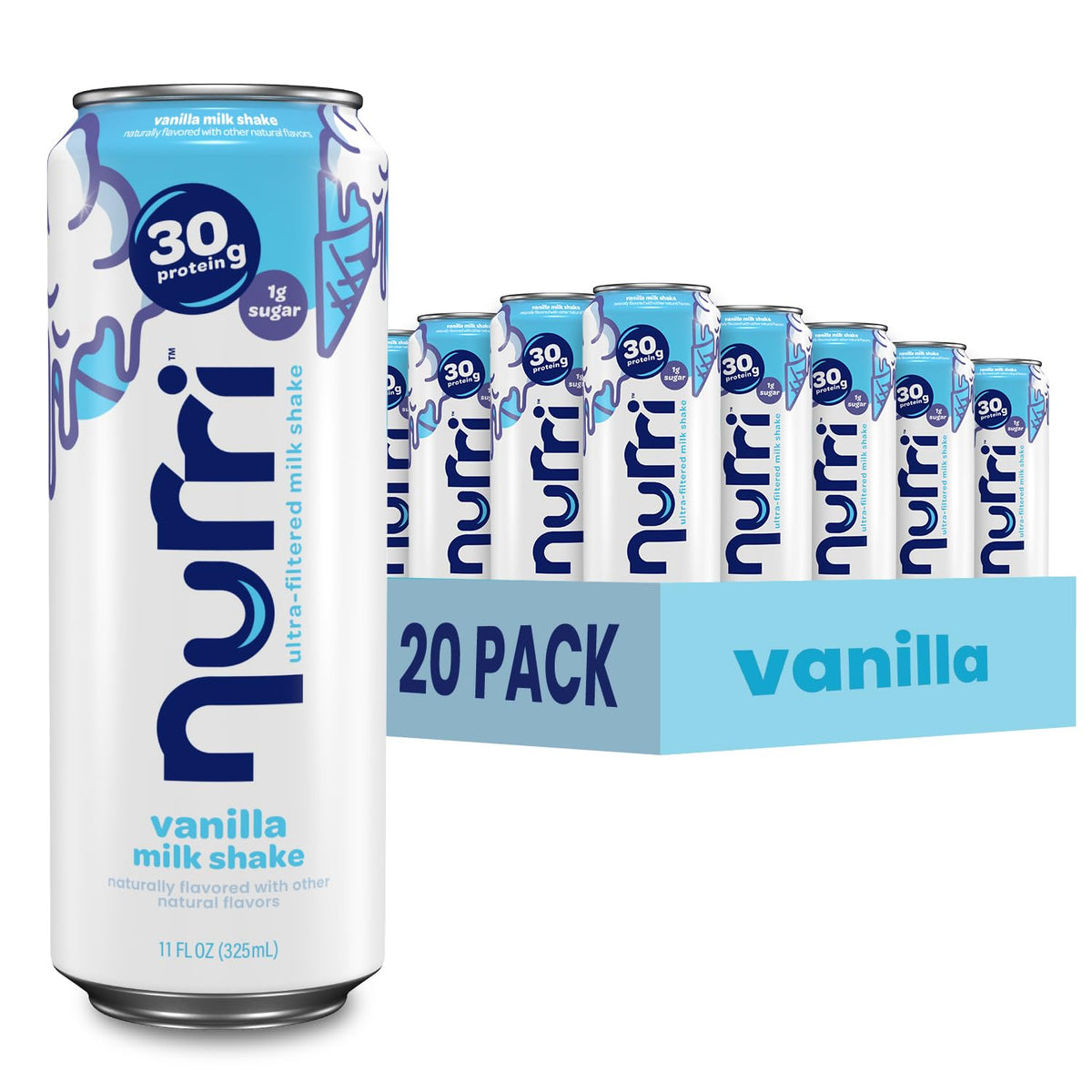 Nurri 30g Protein Ultra Filtered Milk Shake, Chocolate, 10-11 fl oz Cans