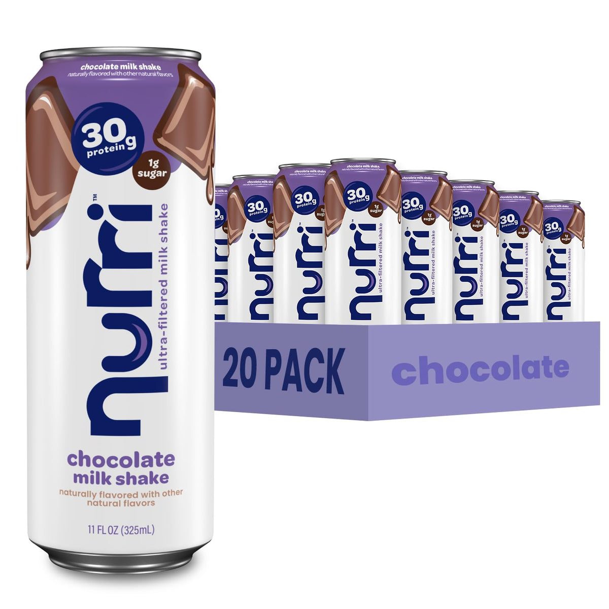 Nurri 30g Protein Ultra Filtered Milk Shake, Chocolate, 10-11 fl oz Cans