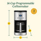 Cuisinart Coffee Maker, Programmable, Stainless Steel, 14-Cup Glass Carafe