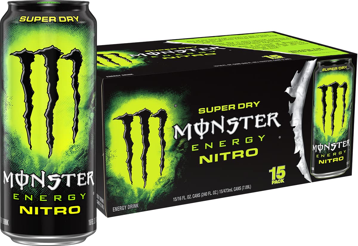 Monster Energy Drink, Green, Original, 16 Ounce (Pack of 15)