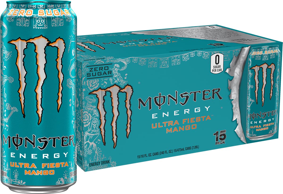 Monster Energy Ultra Red, Sugar Free Energy Drink, 16 Ounce (Pack of 15)