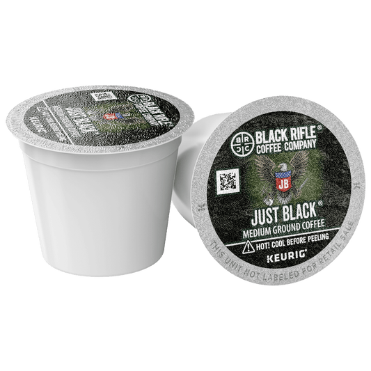 (6 pack) Black Rifle Coffee Company Just Black Keurig K-Cup Pods, Medium Roast, 12 Ct