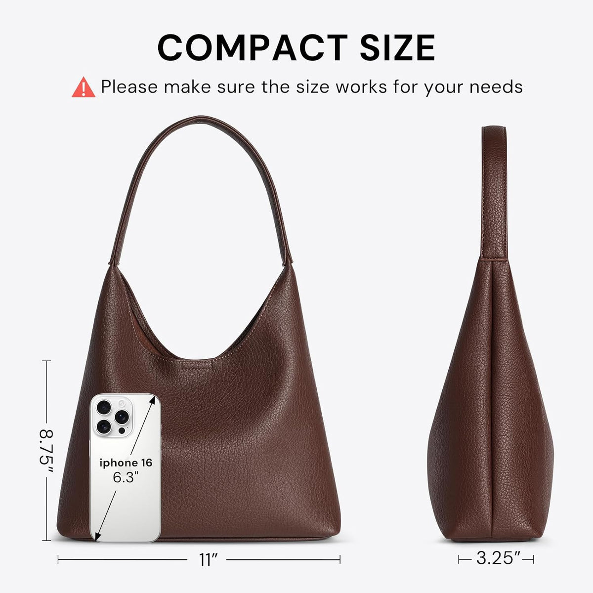Hobo Bags for Women, Small Everyday Purse, Slouchy Shoulder Bag Trendy