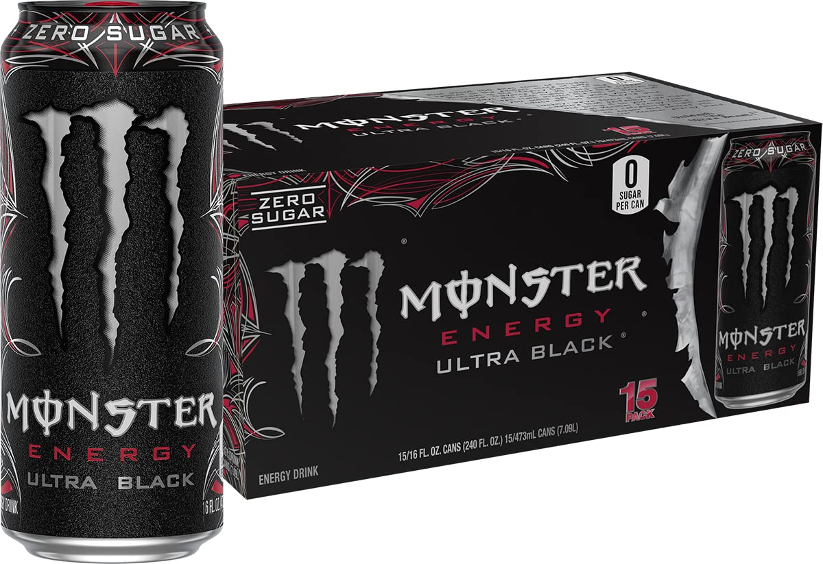Monster Energy Ultra Red, Sugar Free Energy Drink, 16 Ounce (Pack of 15)