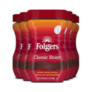 Folgers Classic Roast Instant Coffee 12 oz Jar (6 Pack), Medium Roast Coffee Crystals, Rich Aroma, Smooth Flavor