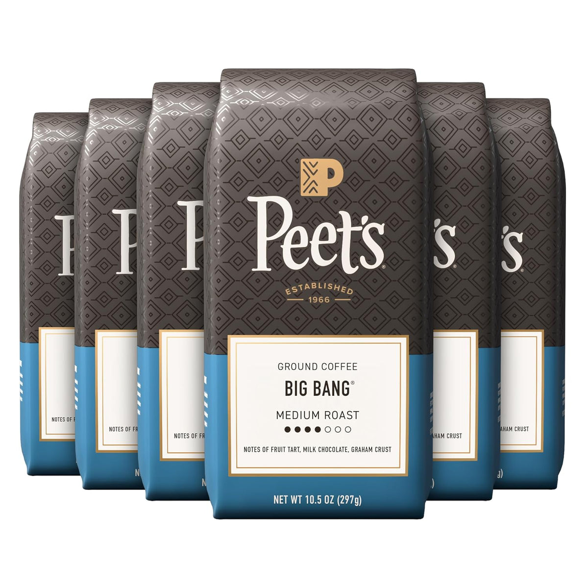 Peet's Coffee Ground Coffee Medium Roast, Big Bang, 63 Ounces