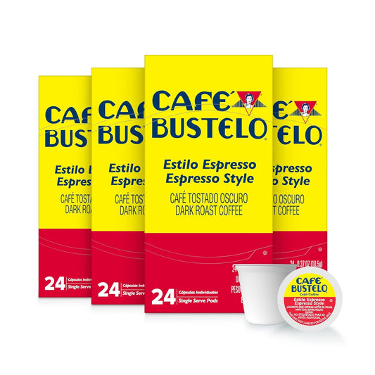 Café Bustelo Espresso Style Dark Roast Single Serve Coffee Pods, 96 Count