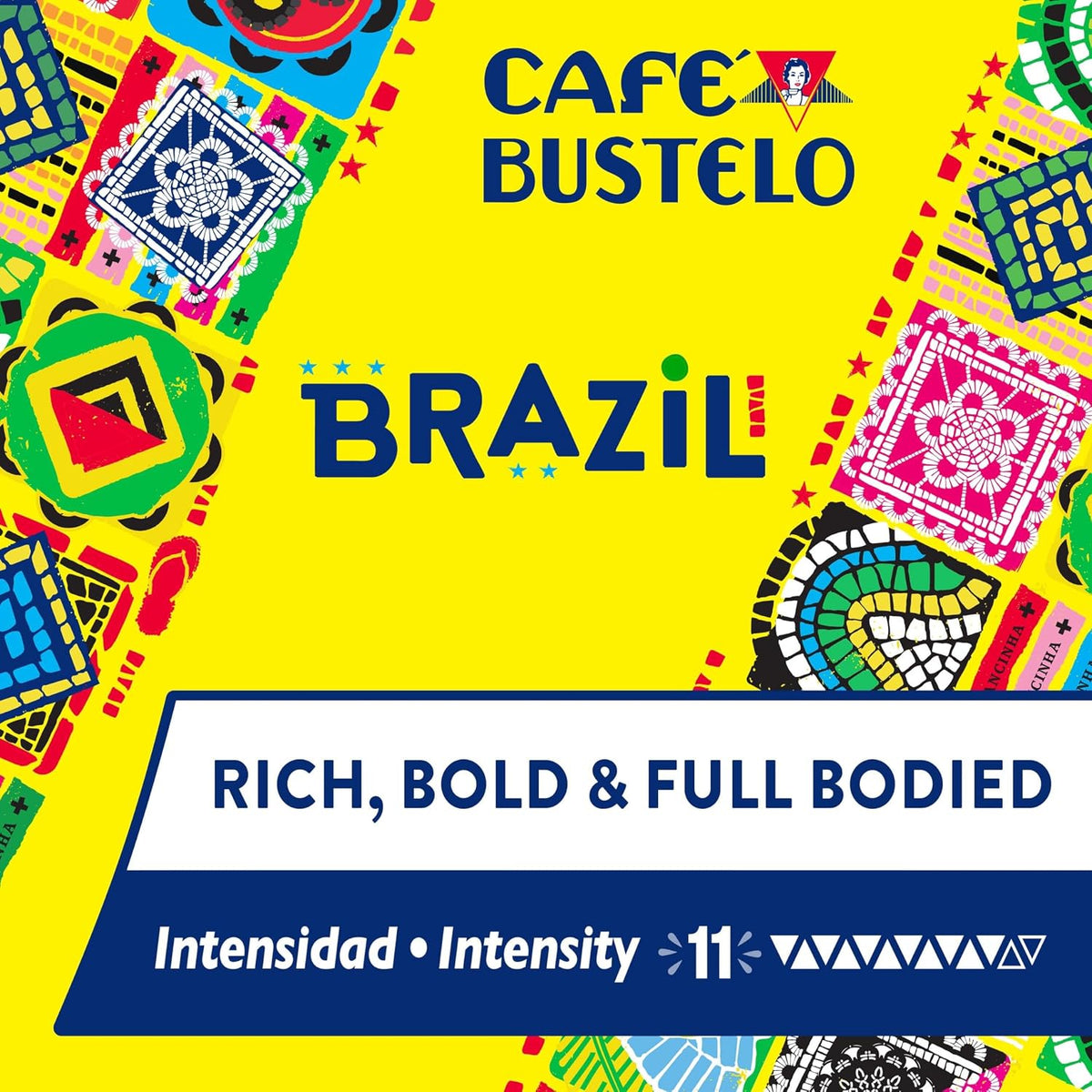 Café Bustelo Brazil Blend Dark Roast Espresso Capsules, 40 Count