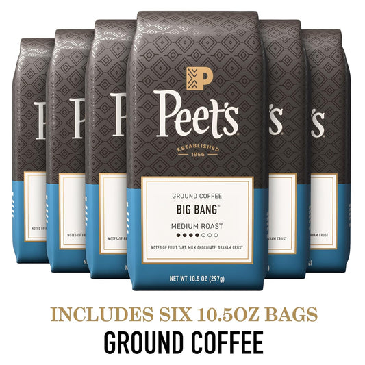 Peet's Coffee Ground Coffee Medium Roast, Big Bang, 63 Ounces