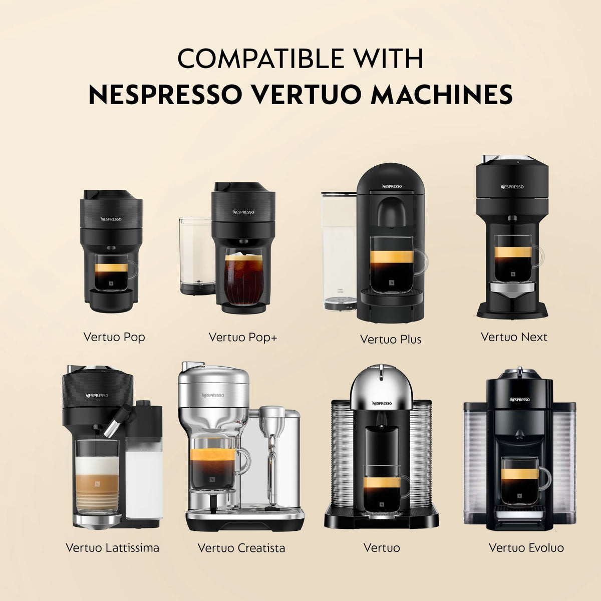 Nespresso Capsules Vertuo, Half Caffeinato, Mild Roast Coffee, 30-Count Coffee Pods