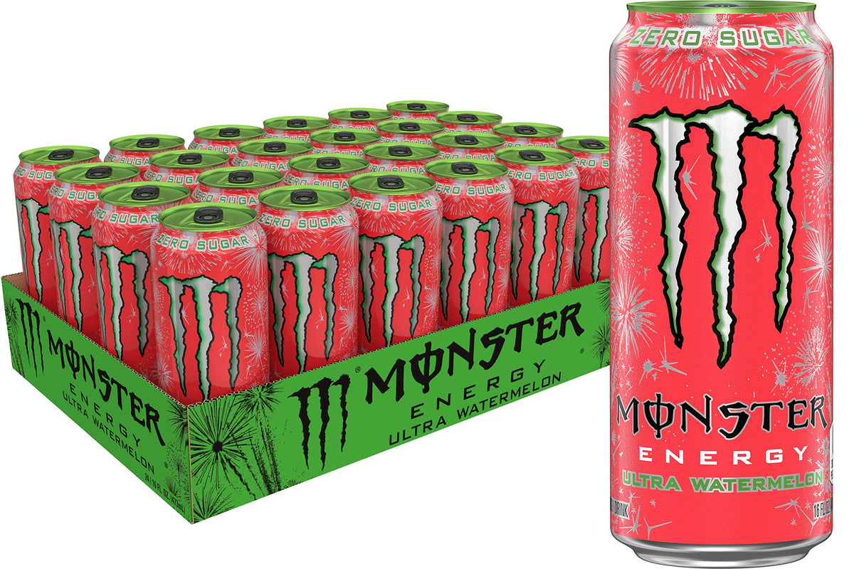 Monster Energy Ultra Red, Sugar Free Energy Drink, 16 Ounce (Pack of 15)