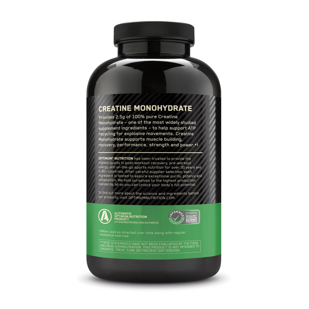 Optimum Nutrition Micronized Creatine Monohydrate Capsules, 200 Capsules