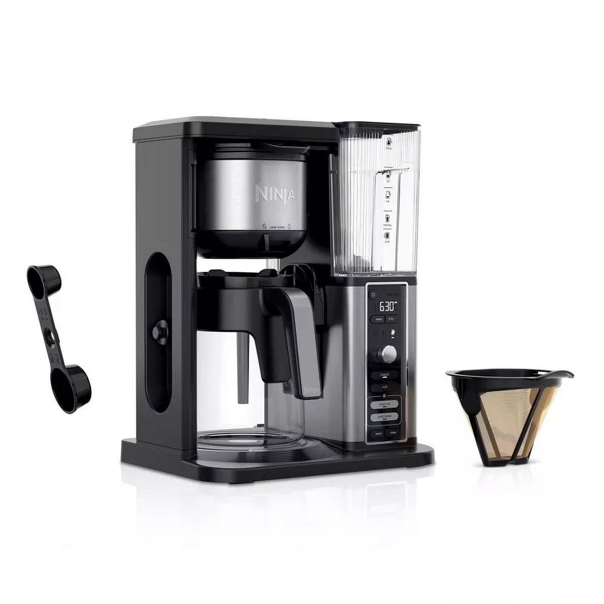 Ninja Hot & Iced XL Coffee Maker with Rapid Cold Brew, 4 Brew Styles, Single-Serve Coffee Brewer, Removable Reservoir, CM371 Black