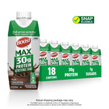 BOOST Max Protein Nutritional Shake, Rich Chocolate, 30g Protein, 18 - 11 fl oz (325 mL) Cartons