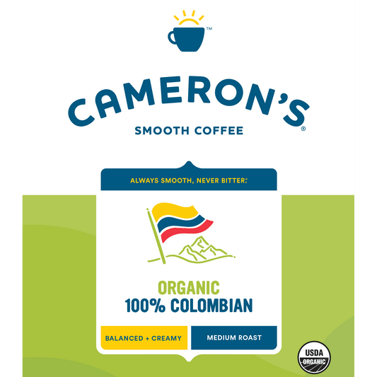 Cameron's Coffee Organic 100% Colombian Medium Roast Whole Bean Arabica Coffee, Balanced & Creamy, 4 lb Bag