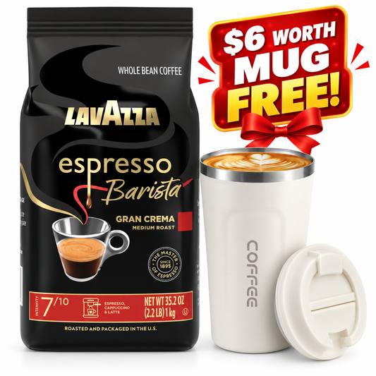 Lavazza Espresso Barista Gran Crema Whole Bean Coffee Blend, Medium Espresso Roast, 2.2 lb Bag