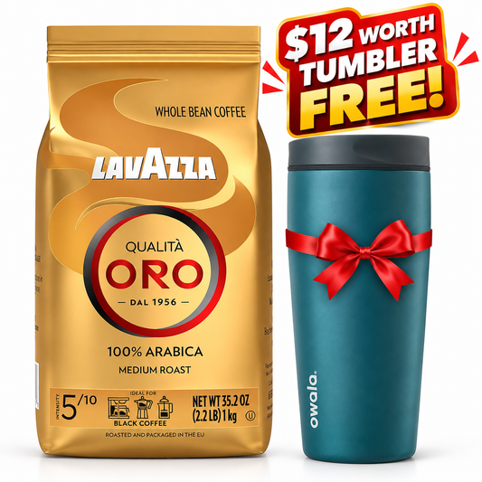 Lavazza Qualità Oro Whole Bean Coffee Blend, Medium Roast, 2.2 lb Bag