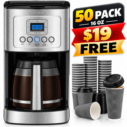 Cuisinart Coffee Maker, Programmable, Stainless Steel, 14-Cup Glass Carafe