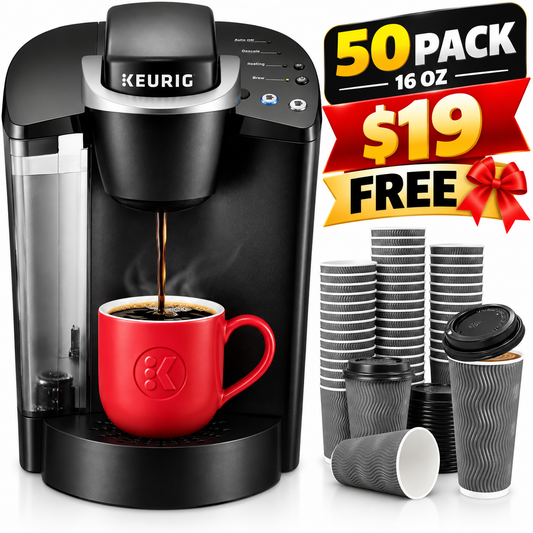 Keurig K-Classic Single Serve K-Cup Pod Coffee Maker, with 3 Brew Sizes, 48oz Removable Reservoir, Black