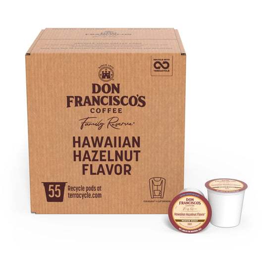 Don Francisco's Hawaiian Hazelnut Coffee Pods, Medium Roast, 55ct