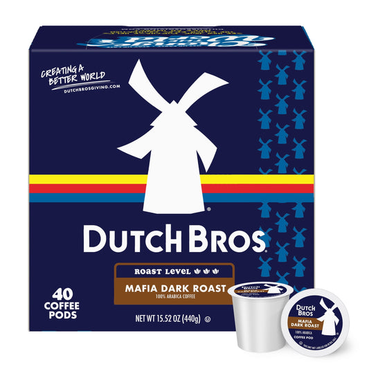 Dutch Bros® Mafia Dark Roast, 40 Count, Dark Roast, Single Serve Coffee Pods for Keurig K-Cup Brewers